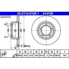 Bremsscheibe Land Rover P. Defender 2.2-2.5D 4X4 90-16 24.0114-0108.1