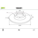 VALEO Bremsscheibe 186281 VALEO Bremsscheibe 186281