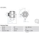 Lichtmaschine CITROEN,FIAT,PEUGEOT 0 986 080 190