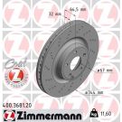 ZIMMERMANN Bremsscheibe 400.3681.20 Coat Z