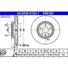 Bremsscheibe Audi S. A4/A5/Q5 07- Power Disc 24.0330-0193.1 Bremsscheibe Audi S. A4/A5/Q5 07- Power Disc 24.0330-0193.1