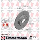 ZIMMERMANN Bremsscheibe 590.2587.20 Coat Z