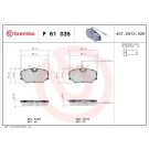BREMBO Bremsklötze VA PEUGEOT 405 87-99 PRIME LINE P 61 035