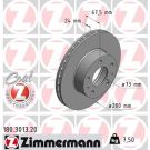 ZIMMERMANN Bremsscheibe 180.3013.20 Coat Z