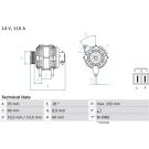 Lichtmaschine OPEL Astra,Meriva,Combo,Corsa 0 986 048 301