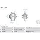 Lichtmaschine OPEL,SAAB 0 986 044 020