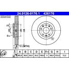 Bremsscheibe Peugeot P. Rcz 1.6 16V/2.0 Hdi 10 24.0126-0176.1