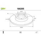 VALEO Bremsscheibe 186295 VALEO Bremsscheibe 186295