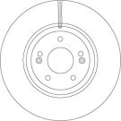 Bremsscheibe HYUNDAI ix55 06 TRW SINGLE DF6545S
