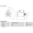 Starter CITROEN,PEUGEOT 0 986 017 930
