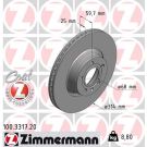 ZIMMERMANN Bremsscheibe 100.3317.20 Coat Z