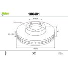 VALEO Bremsscheibe 186401 VALEO Bremsscheibe 186401