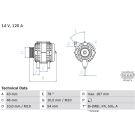 Lichtmaschine FORD C-Max MAZDA 3 VOLVO C30 04 0 986 049 171