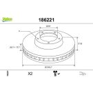 VALEO Bremsscheibe 186221