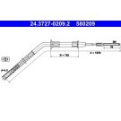 ATE Handbremsseil Seilzug Festellbremse 24.3727-0209.2