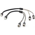 Phonocar 2-Fach geschirmte RCA Audio-Kabel für HI-FI-Systeme 30 cm 06028