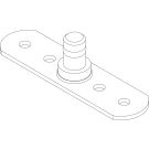 Halter für Deckelstütze m.Zyl 1500013412 Halter für Deckelstütze m.Zyl 1500013412