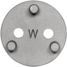 SW-Stahl Bremskolbenadapter Nr. W, 3 Zapfen Bremskolbenadapter W 01467L-W