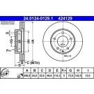 Bremsscheibe Mazda S. 626/Mx-6/Premacy/Xedos 1.8-2.5 92-05 24.0124-0129.1