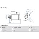 Starter SUZUKI SJ 410,LJ 80,Jimny 0 986 012 881