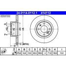 Bremsscheibe Citroen T. C5 1.6-3.0 01 24.0114-0112.1