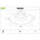 VALEO Bremsscheibe 186288