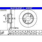 BREMSSCHEIBE PEUGEOT P. 106/205/309/405 85-04247 X 10ZE RUBAMI 24.0110-0187.1