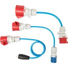 Adapterset 22kW Home+ 16A Haushaltsstecker, blau, rot CH-02-07