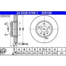 Bremsscheibe Opel P. Astra/Zafira 1.3-2.0 Cdti 09- Power Disc 24.0326-0166.1 Bremsscheibe Opel P. Astra/Zafira 1.3-2.0 Cdti 09- Power Disc 24.0326-0166.1