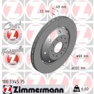 ZIMMERMANN Bremsscheibe 100.3345.75 Formula Z