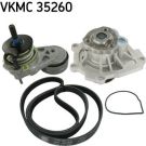 SKF Wasserpumpe + Keilrippenriemensatz VKMC 35260