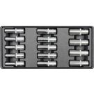 Steckschlüssel Lang 14-Tlg. 1/2 8-21mm In Schubladeneinlage YT-5539