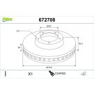 VALEO Bremsscheibe 672708