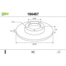 VALEO Bremsscheibe 186487 VALEO Bremsscheibe 186487