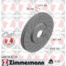 ZIMMERMANN Bremsscheibe 400.3632.20 Coat Z