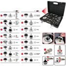 KS TOOLS ZESTAW ADAPTERÓW DYSZY ODPOWIETRZAJ CYCH, 17 SZT. 160.0815