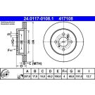 Bremsscheibe Suzuki P. Ignis 1.3-1.5 00 24.0117-0108.1