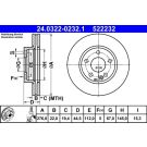 Bremsscheibe Db P. W169/W245 1,5-2,0 04-12 Power Disc PowerDisc 24.0322-0232.1