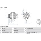 Lichtmaschine OPEL Astra,Corsa 1.7D 00 0 986 043 981