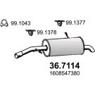Endschalldämpfer CITROEN C3,C4,PEUGEOT 04 36.7114