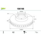 VALEO Bremsscheibe 186198