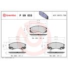 BREMBO Bremsklötze VA OPEL Frontera 98-02 PRIME LINE P 59 033