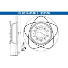 Bremsscheibe Vw T. Caddy/Eos/Golf/Touran 04- Power Disc PowerDisc 24.0310-0356.1