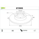 VALEO Bremsscheibe 672955