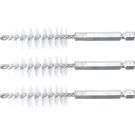 BGS Nylonbürste 17 mm Antrieb Außensechskant 6,3 mm (1/4 ) 3-tlg 3078-17-N