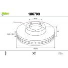 VALEO Bremsscheibe 186709