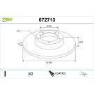 VALEO Bremsscheibe 672713