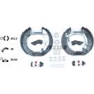 Satz Bremsbacken Citroen C3 1.6 16V Hdi (90, 109Km) 05/10- (203X38mm) 84059801