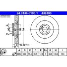 Bremsscheibe Audi P. A8 2.8-6.0 Quattro 02-10 24.0136-0103.1