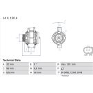 Lichtmaschine MERCEDES E-Klasse,Sprinter 0 986 046 300